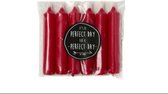 Rustik Lys - Dinerkaarsen - Antiek Rood - 6 stuks - 2,1x12 cm