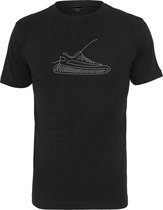 Heren T-Shirt One Line - Gymp - Sneaker - One Liner - Nieuw - Modern - Art - Casual - Streetwear zwart