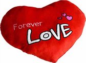 Valentijns kussen hart Forever Love 35 cm