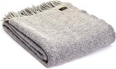 Tweedmill Plaid Wafer Zilver Grijs (Silver Grey) - Nieuw wol - Made in the UK