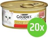 20x 85 g Gourmet Gold Mousse - Rund - Kattenvoer