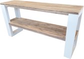 Wood4you - Wandtafel New Orleans steigerhout 120Lx78HX38D cm wit -