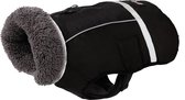 Honden winterjas zwart met warme bontkraag - Maat XXXL