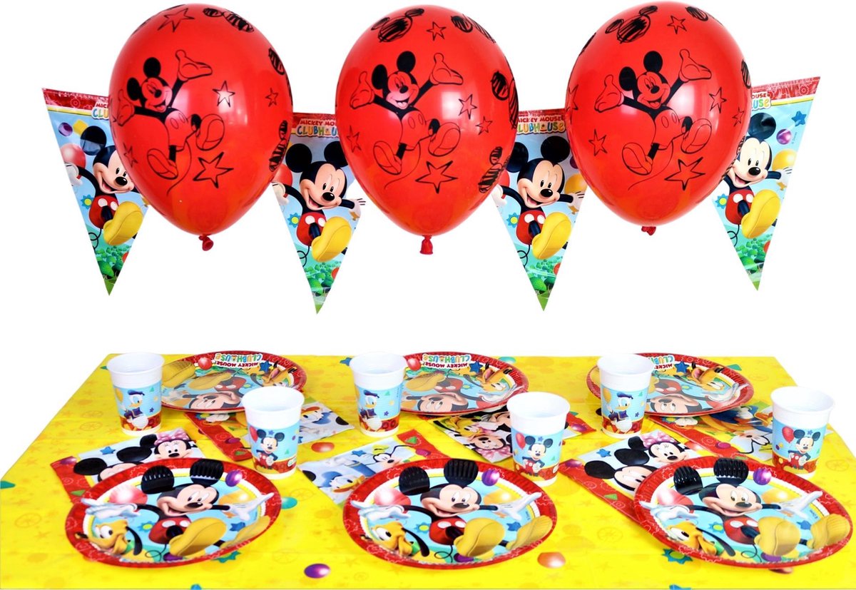 Mickey Mouse Feestartikelen | Mickey Mouse | voor 12 kinderen | Kinderfeestje... | bol.com