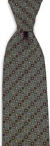 We Love Ties - Stropdas Cubic Fantasy - geweven zuiver zijde - bruin / zwart / blauw / paars