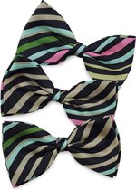 We Love Ties - Strik Caterpillar - zwart / groen / roze / blauw