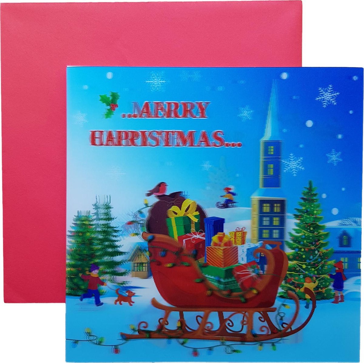 Kerstskaart "Arrenslee"