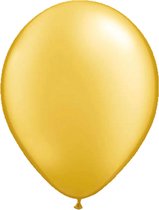 25x stuks Metallic gouden party ballonnen - Verjaardag feestartikelen/versiering