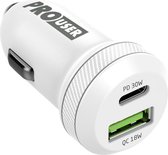 Pro-User USB Autolader - 24W - Quick Charge 3.0 - USB-C PD