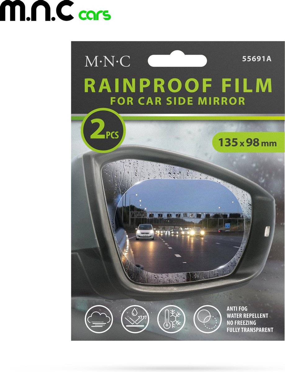 Spiegel nano film anti-druppel Rainproof film 2x voor spiegels van