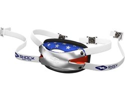 Shock Doctor Ultra Pro Showtime Chin Strap S/M Chrome Flag American Football Chin Straps | Helmets Accessoire