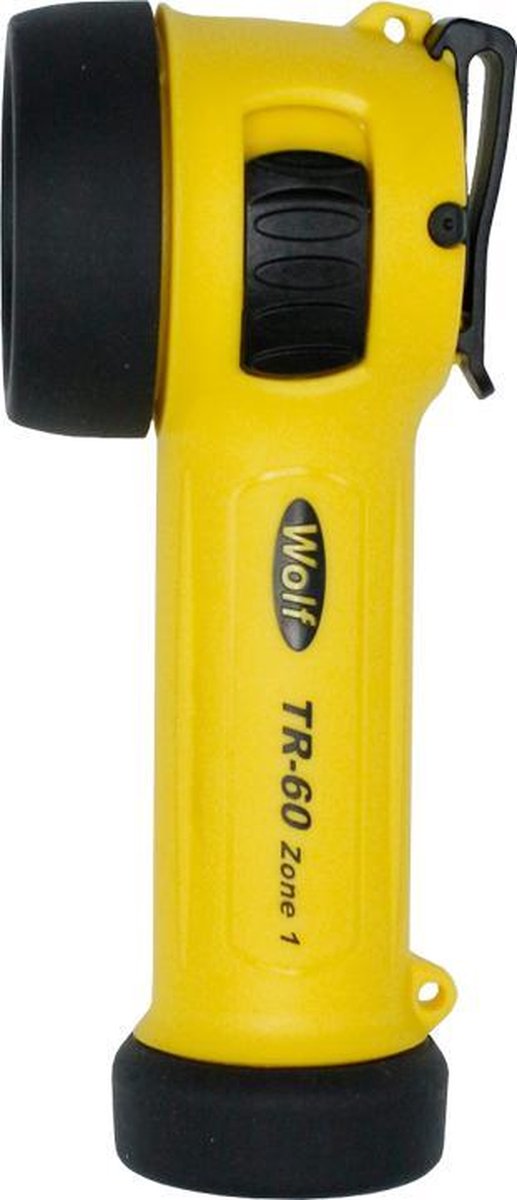 Wolf TR-60 - ATEX LED Zaklamp - Werklamp - Bouwlamp - Zone 1 & 2 - Water- en stofdicht - incl. 4 batterijen