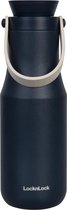 Lock&Lock RVS Thermosfles - Isoleerfles - Veldfles - Drinkfles - Koffie en Thee - Lekvrij - Tot 12 uur warm - 470 ml - Blauw