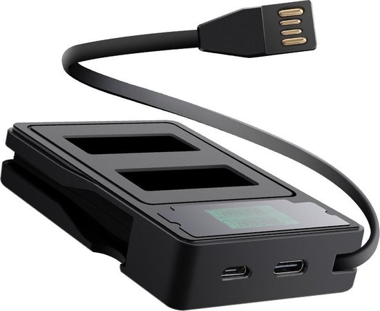 Dual Charger geschikt voor GoPro Hero 11 / 10 / 9 - Dubbele Batterij Oplader  | bol.com
