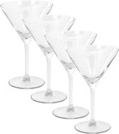 4x Cocktailglazen/martiniglazen 260 ml van glas - 26 cl - Keukenbenodigdheden - Bar/cafebenodigdheden - Glazen - Martiniglazen - Cocktailglazen