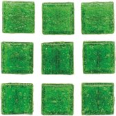 90x stuks vierkante mozaiek steentjes groen 2 x 2 cm - Hobby materialen