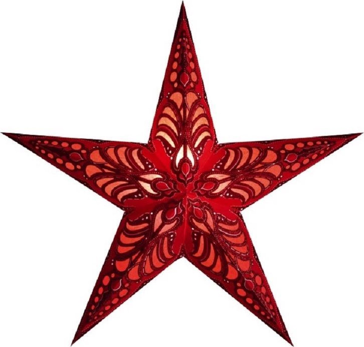 Kerstversiering decoratie kerststerren rood 60 cm Kerstdecoratie