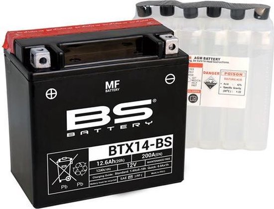 Bs Battery Btx14-Bs / Ytx14-Bs Accu