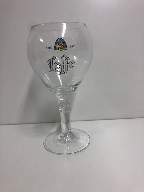 Leffe Bierglas - 33cl (Set van 3) - Origineel glas van de brouwerij - Glas op voet - Nieuw - Leffe