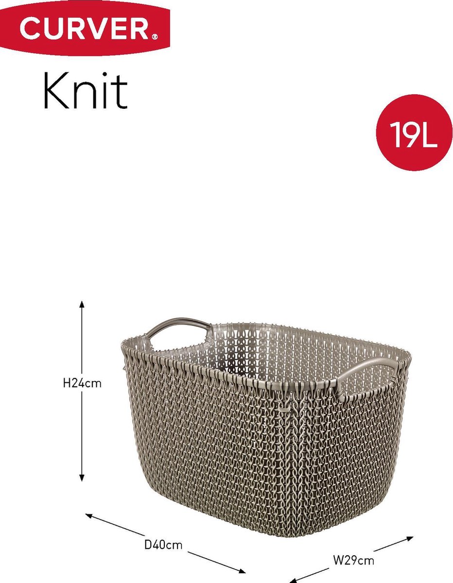 Curver Knit Coffre à Linge - 57L - Marron | Leen Bakker Curver Knit Coffre à Linge - 57L - Marron | Leen Bakker
