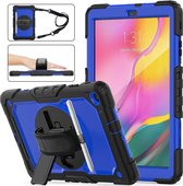 Dasaja Samsung Galaxy Tab A 10.1 (2019) case met screenprotector, handriem en schouderriem voor Horeca en Bouw Blauw