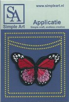 Opstrijk applicaties / Strijk Patch Set / Vlinder /Formaat: 6,9 x 4,6 cm