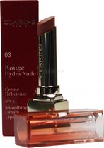 Clarins - Rouge Hydra Nude - SPF 6 - Creme Lipstick - kleur - Make-up - 3g - 03 nude beige
