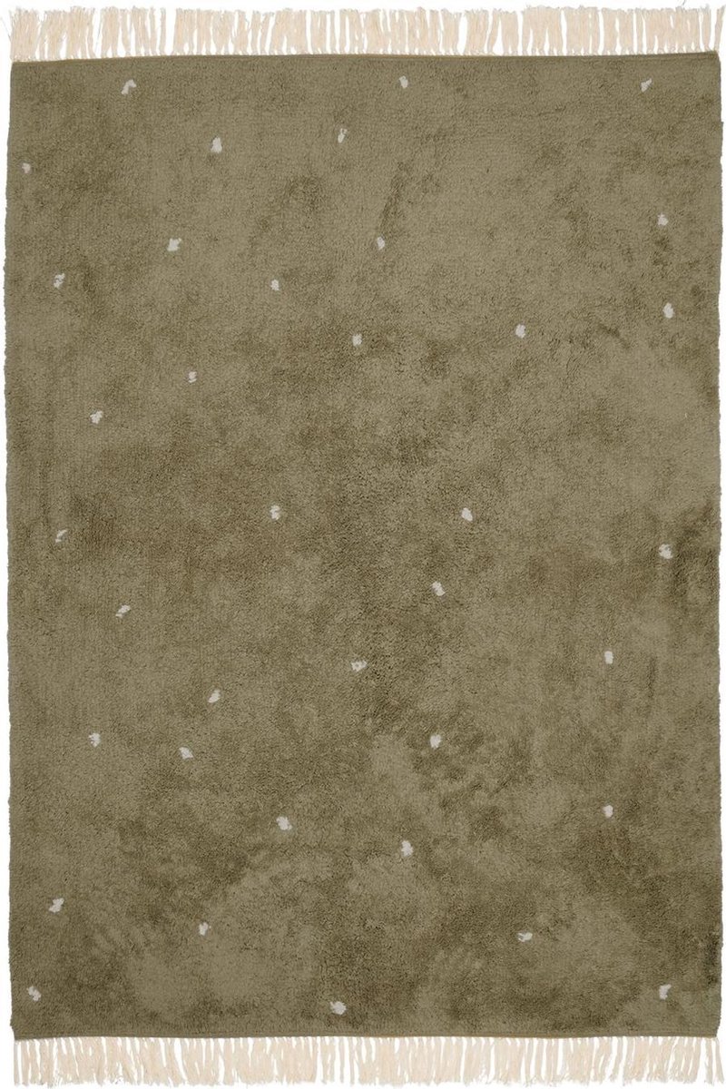 Little Dutch Vloerkleed Dot Pure Olive 170x120cm
