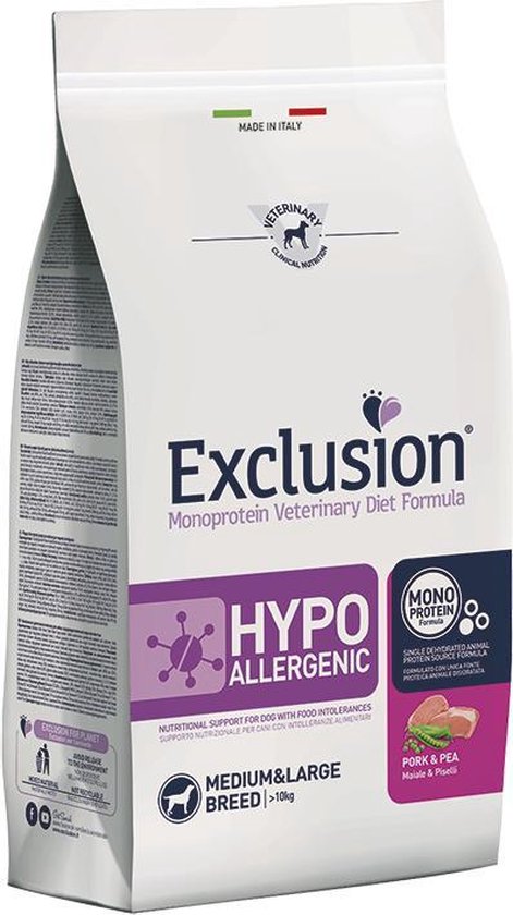 Exclusion Veterinary Hypoallergenic adult pork 2 kilo