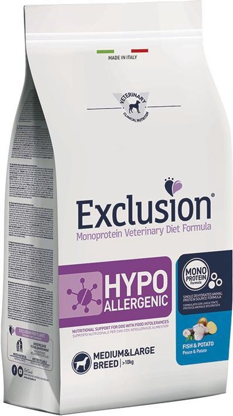 Exclusion Veterinary Hypoallergenic fish 2 kilo