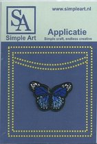 Opstrijk applicaties / Strijk Patch Set / Kleine vlinder /Formaat: 4,2 x 2,5 cm