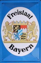 Freistaat Bayern wand- reclamebord 20x30cm