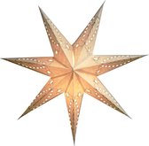 Kerstster met verlichtingsset - nr. 35 Geborduurde ster "white arrow" - Kerstverlichting - Kerstdecoratie - Ø 60 cm - Kerst