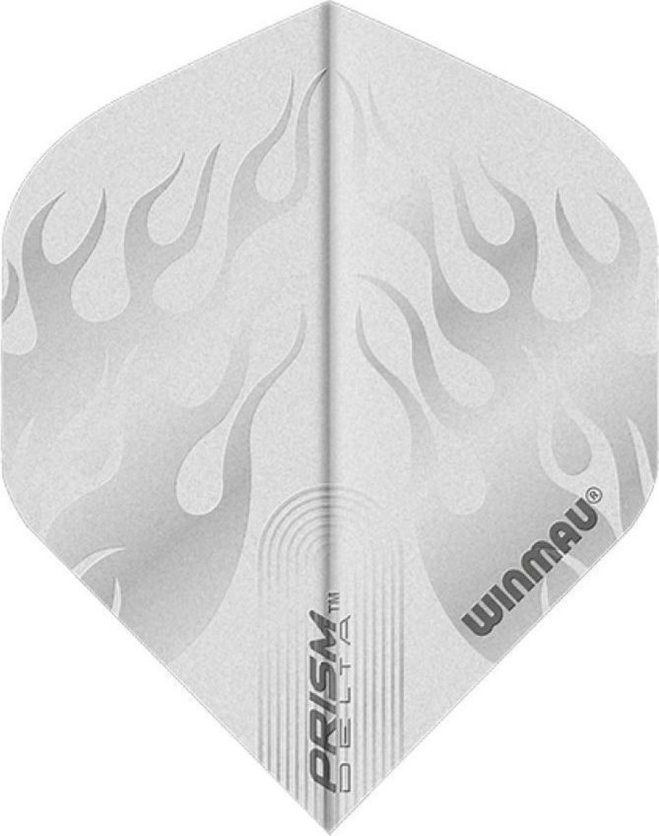WINMAU - Prism Delta Flame Wit Dartvluchten - 1 set per pakket (3 vluchten in totaal)