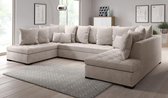 Hoekbank Linda XL - Beige - Stof - Universeel