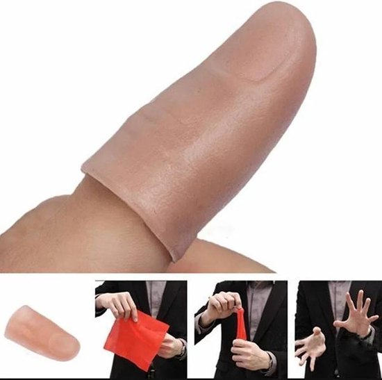 Foto: Louzir magische vinger goocheltruc fake finger verdwijntruc sjaal disapper show halloween truc grappige party prank magic tumb tip