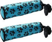 Honden speeltouw - flostouw - blauw - 47,5 x 7,5 cm-  set van 2 stuks