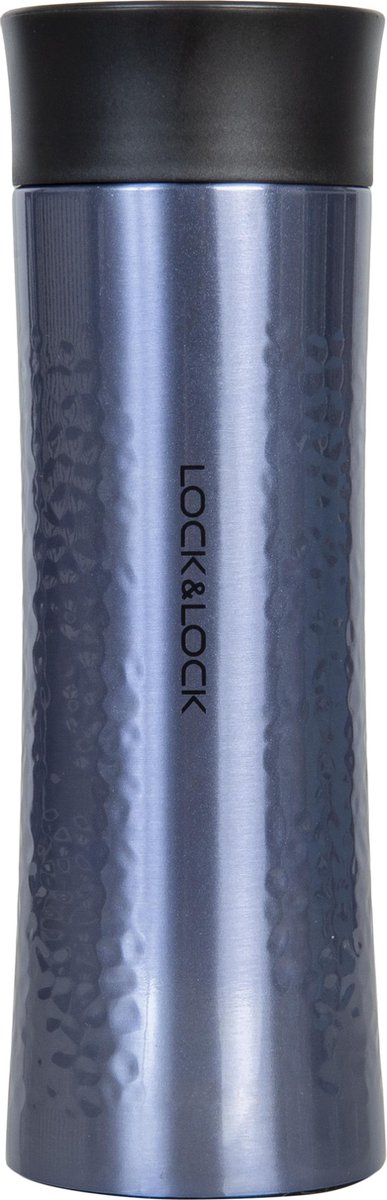 Lock&Lock RVS Thermosfles - Isoleerfles - Veldfles - Drinkfles - Koffie en Thee - Lekvrij - Tot 10 uur warm - 400 ml - Blauw