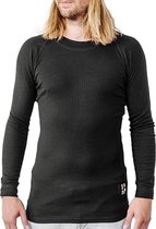 Poederbaas Thermoshirt - Maat XL  - Mannen - zwart