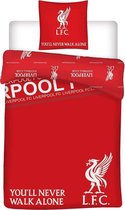 Liverpool FC Dekbedovertrek - Eenpersoons - 140 x 200 cm - Rood