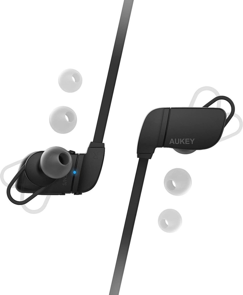 Aukey EP-B27 - Sport Bluetooth 4.1-hoofdtelefoon met microfoon voor  hardlopen, zwart | bol.com