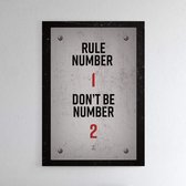 Walljar - One Rule - Muurdecoratie - Plexiglas schilderij