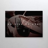 Walljar - No Risk No Rari Part 2 - Muurdecoratie - Poster met lijst