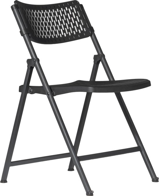Klapstoel Aran - Zwart - Eenvoudig inklapbaar Modern design |