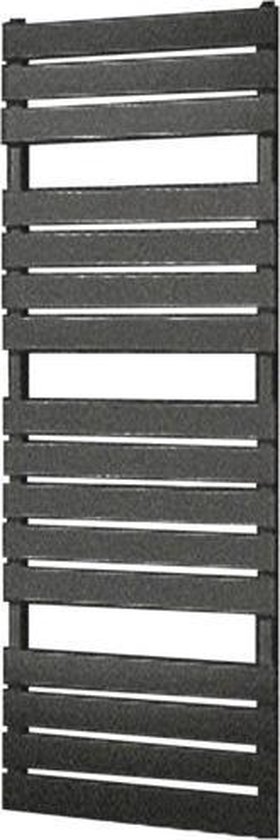 Plieger Genua Designradiator – Handdoekradiator - 152 cm x 55 cm - 800 Watt – Zwart grafiet (Black graphite)