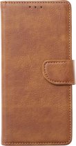 Xssive Hoesje voor Oppo F17 - Book Case - Licht Bruin