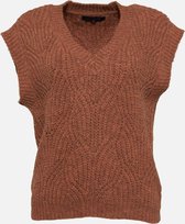 LOLALIZA Tanktop trui - Roest - Maat XL