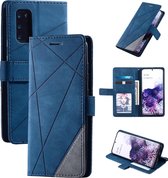 Book Case Samsung Galaxy S20 | Hoogwaardig PU Leren Hoesje | Lederen Wallet Case | Luxe Uitstraling | Telefoonhoesje | Pasjeshouder | Portemonnee | Blauw