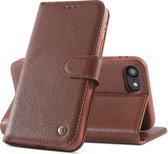 Bestcases Echt Lederen Wallet Case Telefoonhoesje iPhone SE 2020 / 8 / 7 - Bruin