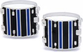 Manchetknopen - Trommel Drumstel Blauw en Zwart